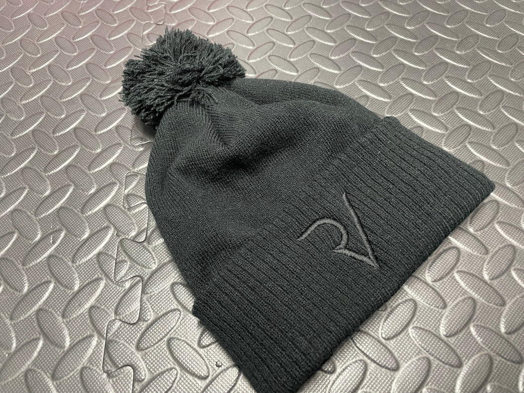 RV Signature Embroidered Beanie - Black Stitch