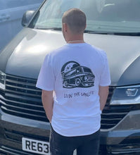 Load image into Gallery viewer, REFORMEDVAG x LOWDOWNVANS VANLIFE WHITE TEE
