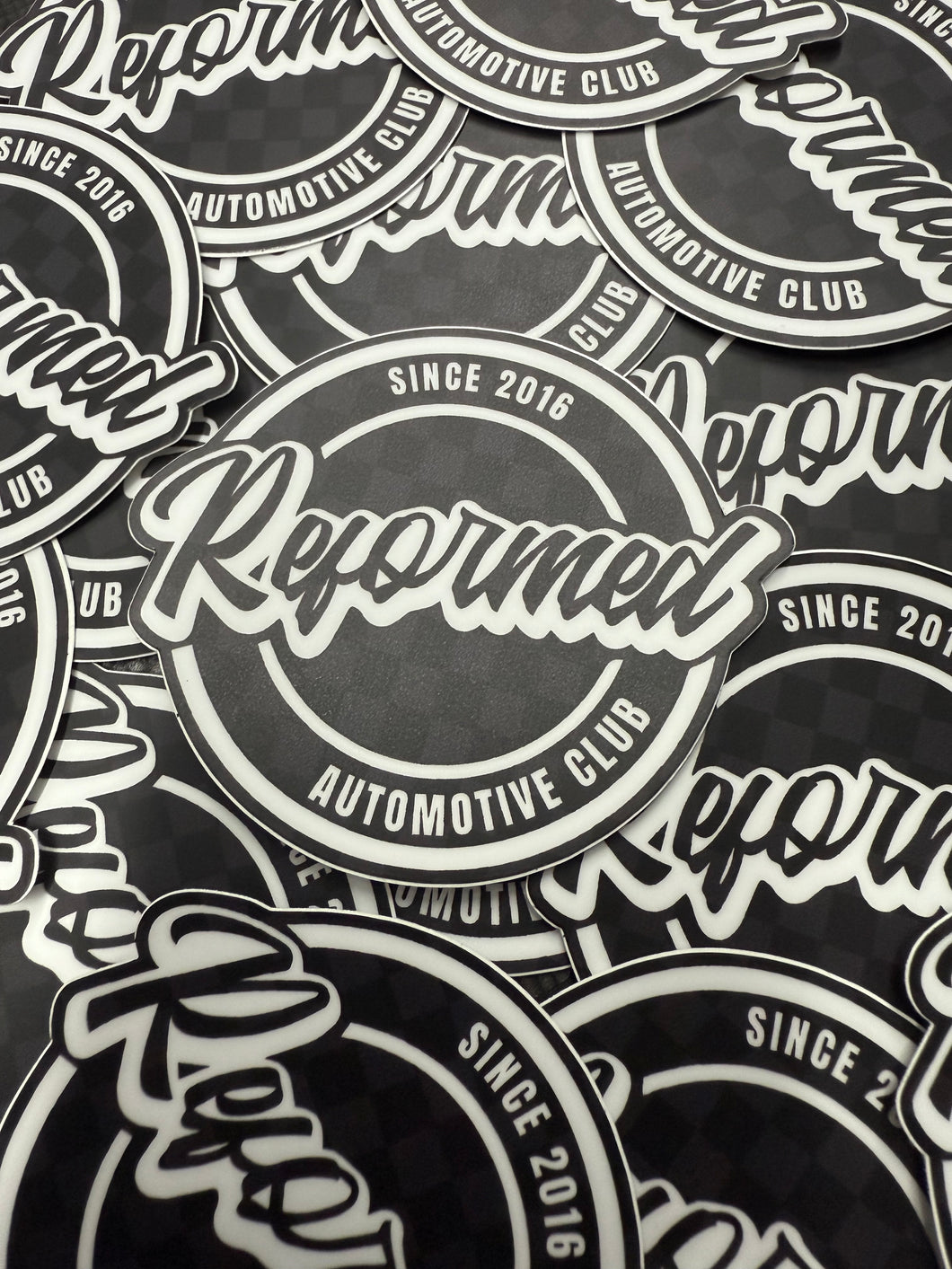 REFORMEDAUTO CLUB  ROUND SLAP STICKER