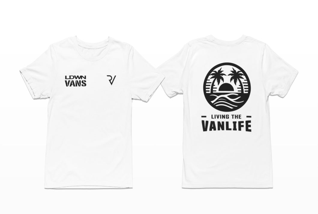 REFORMEDVAG x LOWDOWNVANS LIVIN THE VANLIFE BEACH WHITE TEE