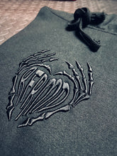 Load image into Gallery viewer, RFRMD BREAKING HEARTS EMBROIDERED 3D PREMIUM HOOD - BLACK ON BLACK

